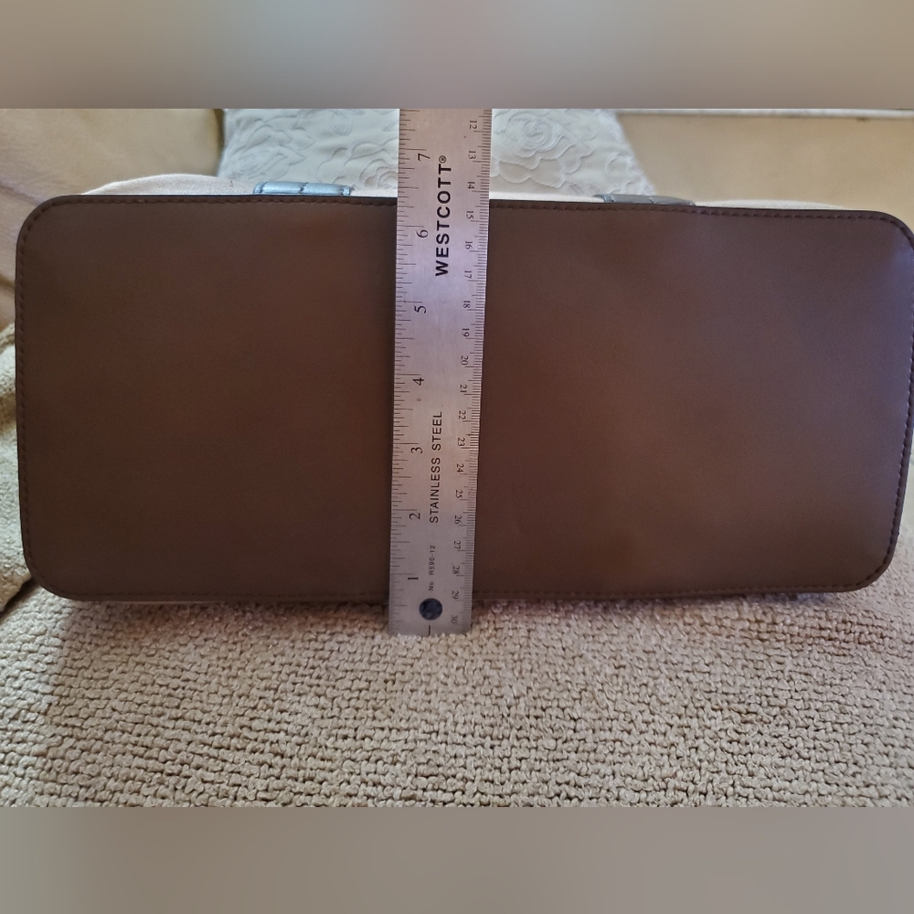 MaxMara Italy Canvas Brown Leather Trim Tote bag - Picture 5 of 8